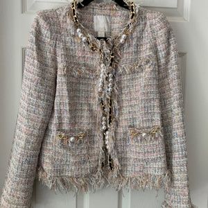 MCGINN ELIZABETH TWEED BOUCLE JACKET, 6